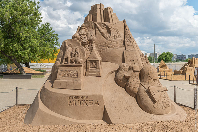 Чемпионат мира по скульптуре из песка в Коломенском 2014.